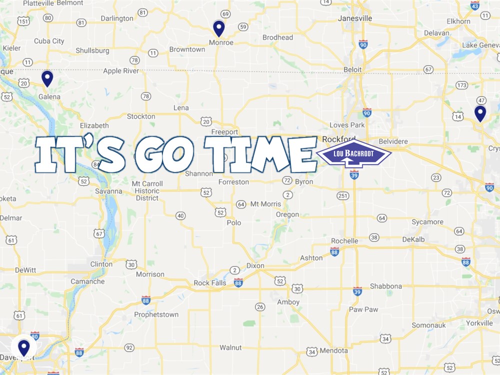 Lou Bachrodt logo on map of day trips