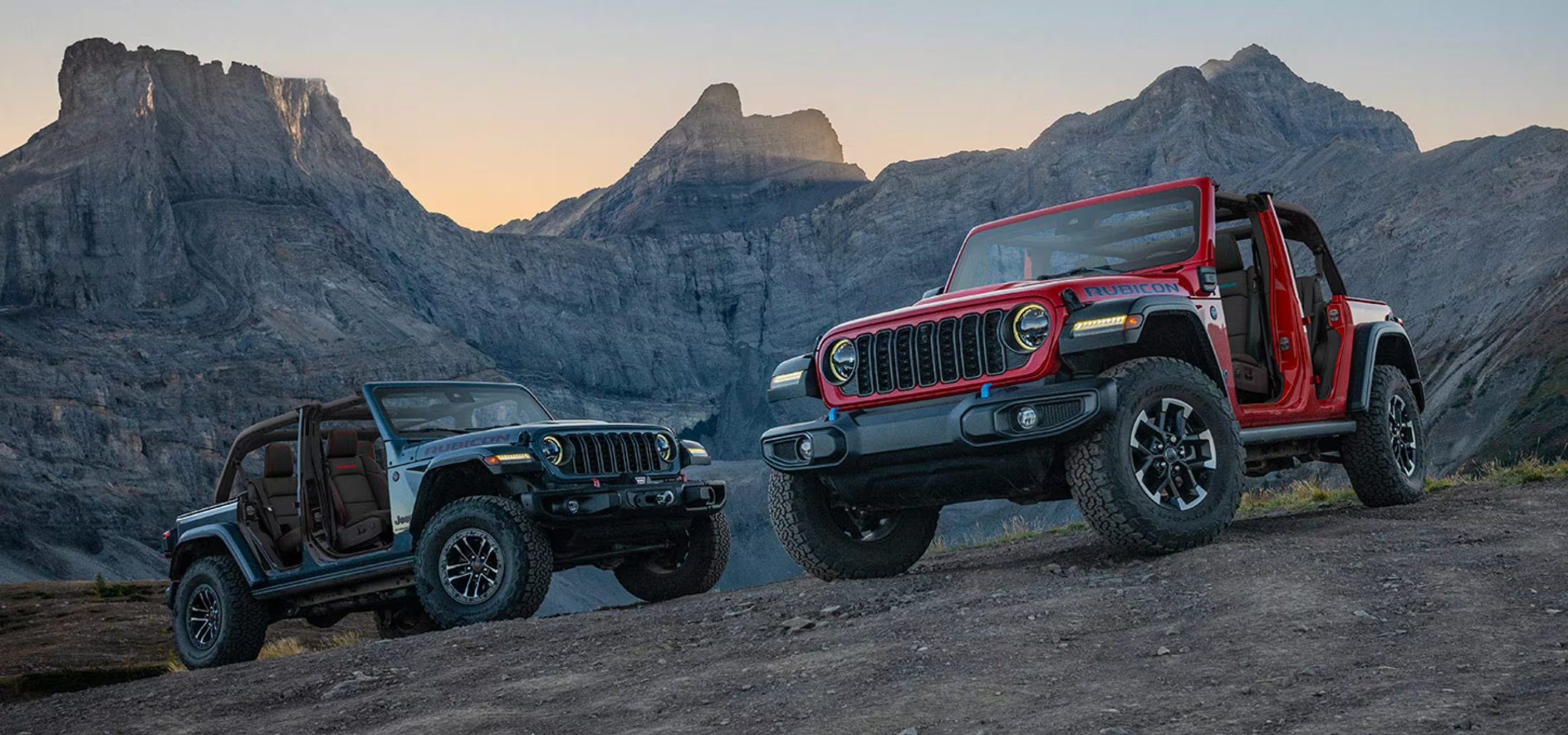 Two 2025 Jeep Wranglers from Lou Bachrodt Auto Mall in Rockford, IL.