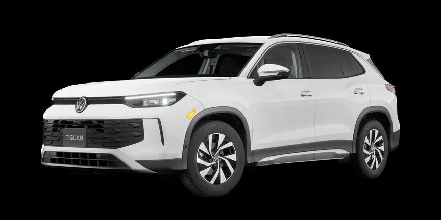 Tiguan S trim shown in white from Lou Bachrodt Auto Mall in Rockford.